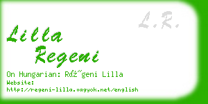 lilla regeni business card